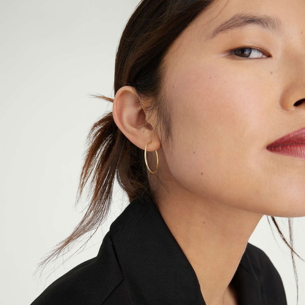 Mejuri Large Hoops Solid 14k Yellow Gold